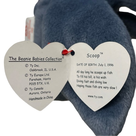 Ty Beanie Babies Scoop The Pelican 1996 Retired, Rare With Tags - Picture 6 of 8